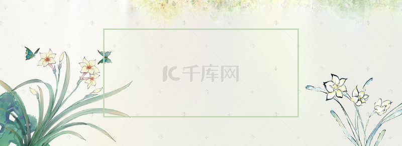 新绿背景背景图片_春天手绘绿叶小清新绿banner
