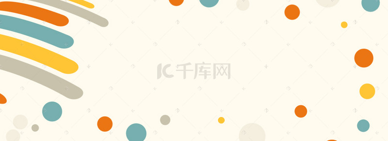 橙色banner背景图片_配色活泼形状banner背景