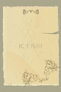 古典封面背景图片_裂痕褶皱信纸复古花纹封面海报背景