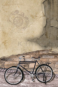 海报自行车背景图片_怀旧经典90年代背景海报