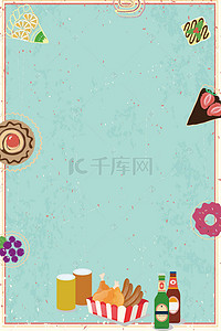 中华传统文化背景图片_小吃海报背景素材