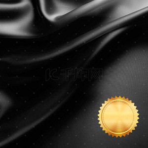 黑色背景背景图片_高端质感黑色丝绸布男装主图背景素材