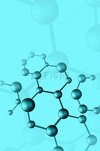 创意平面素材背景图片_几何线条医学基因平面素材