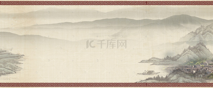 水墨中国风企业背景图片_公司简介企业文化海报展板背景板背景素材