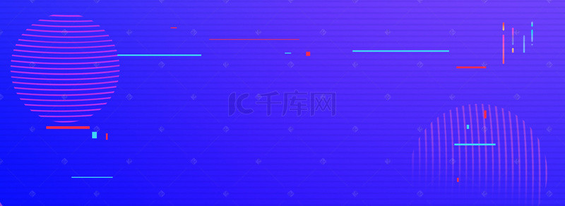 banner抖音背景图片_抖音线条艺术蓝色渐变几何扁平banner