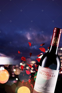 红色高端海报背景图片_高端红葡萄酒海报背景