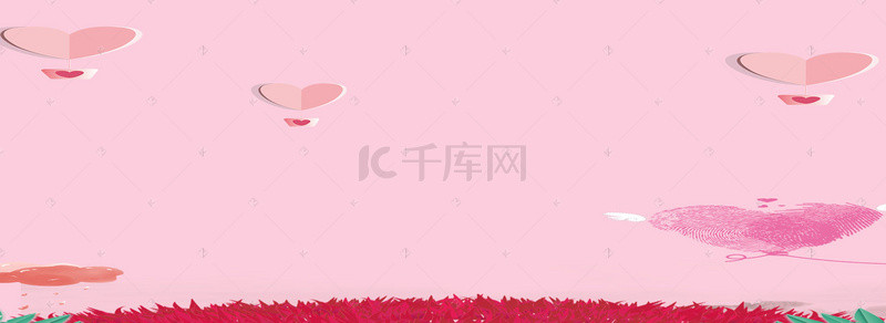 服装花瓣背景图片_情人节浪漫粉色电商海报背景