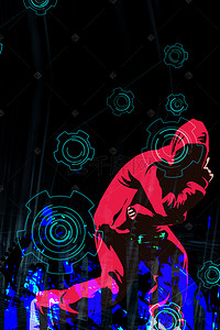 街舞海报背景背景图片_炫酷街舞比赛招生PSD素材