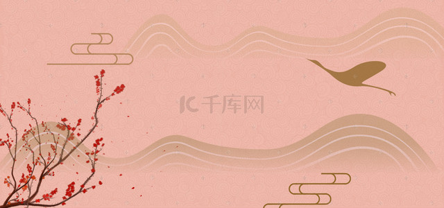 展板美容背景图片_促销中国风淘宝海报banner模板