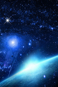 星空展板背景图片_宇宙星球梦幻科技背景图