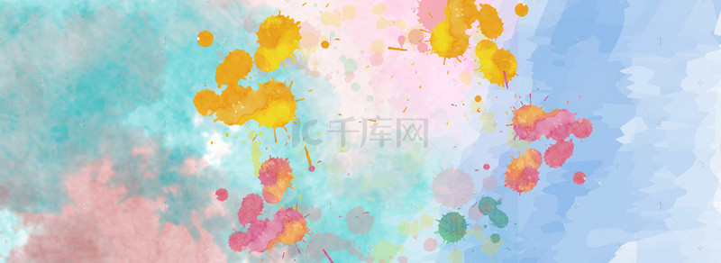 绿色全屏背景背景图片_油墨小清新背景banner