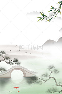 旅行风景海报背景图片_中国风传统山水风景