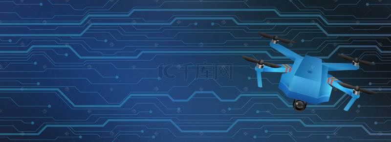 新科技海报背景图片_科技感无人机飞行器背景素材