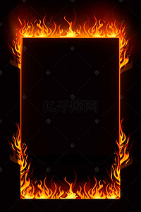 欧式元素背景图片_矢量燃烧火焰边框
