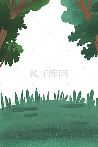 森林植物叶子背景图片_绿色的森林植物免抠图