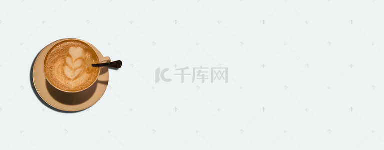 下午茶简约白色banner