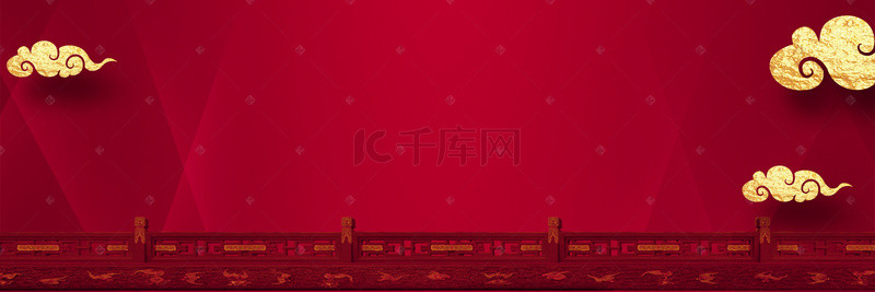淘宝海报背景模板背景图片_红色喜庆古典背景模板