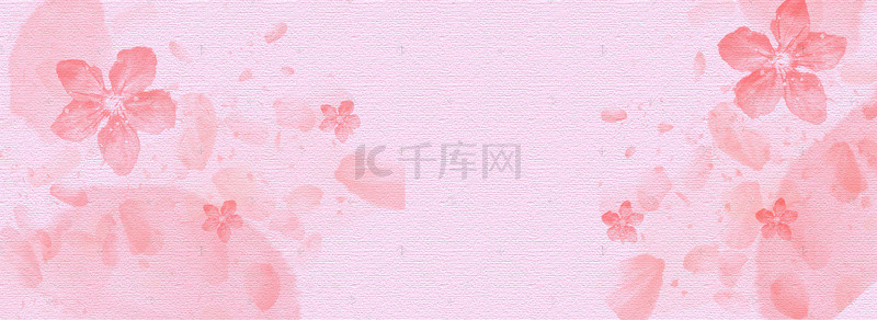 电商海报banner背景图片_淘宝你好九月花粉季樱花粉粉电商海报