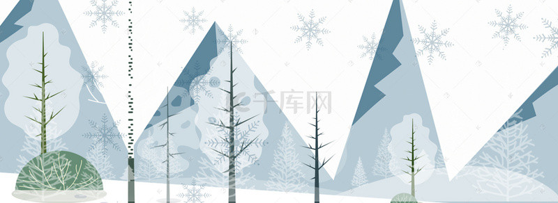 手绘雪地背景背景图片_冬天冬季寒冷的雪景背景