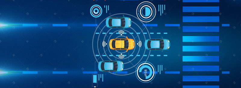 汽车科技车联网合成智能汽车