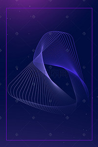 几何蓝色边框科技背景图片_大气几何线条边框商务背景海报