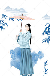 服装宣传服装宣传背景图片_中国风汉服宣传推广