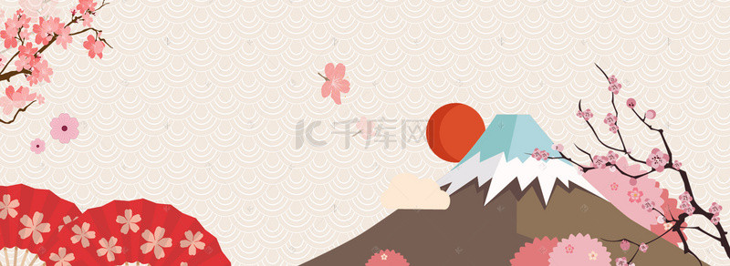 日系手绘背景图片_日系日本电商旅游海报背景
