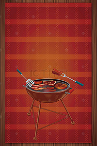 小吃夜市背景图片_美食烧烤撸串大排档背景模板