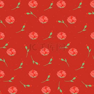 红色背景图片_红色玫瑰底纹礼品包装背景