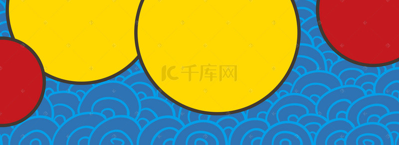 蓝色双十二背景图片_双11招财猫卡通蓝色banner