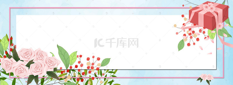 清新花卉春季背景图片_淘宝春天花朵海报背景