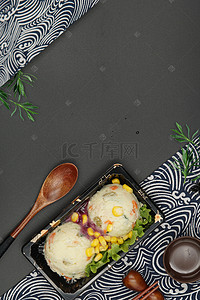 美食桌布背景图片_沙拉土豆泥美食背景