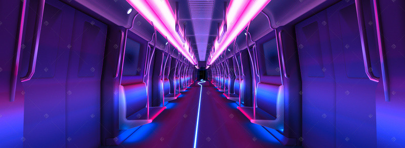 科技炫彩灯光隧道空间海报背景