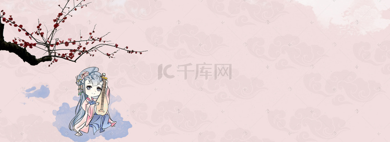 宫廷卡通中国风背景图