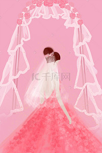 婚庆海报模板背景图片_婚纱摄影灰色调时尚大气婚纱新娘海报