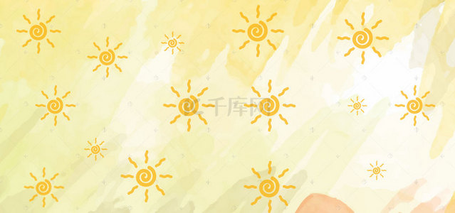 太阳线背景图片_手绘卡通简约太阳素材背景