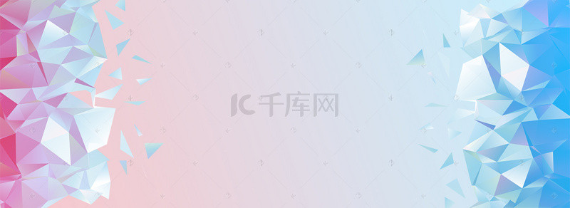 彩色渐变立体几何平面广告