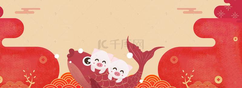 中国风海报淘宝背景图片_淘宝天猫元旦新年中国风海报背景