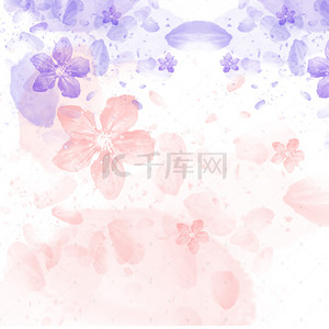 清新花主图背景图片_粉紫色浪漫花朵psd分层主图背景素材