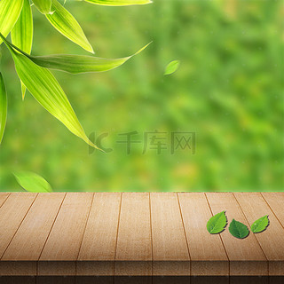 木板背景图片_绿色小清新木板主图背景素材