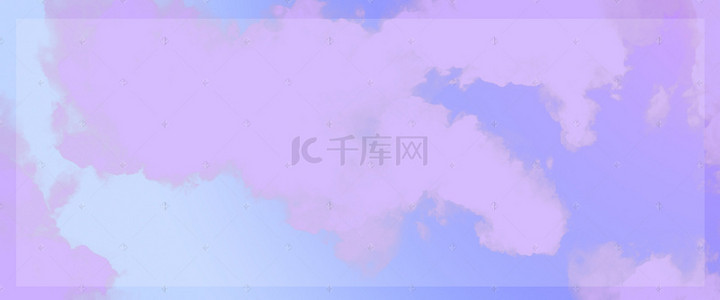 广告背景简约几何背景图片_彩色圆圈云朵渲染大气蓝色banner