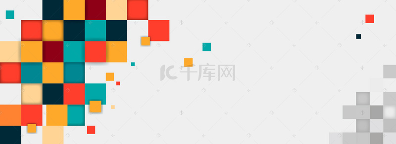 灰色英文字体背景图片_灰色简约扁平化方块banner背景