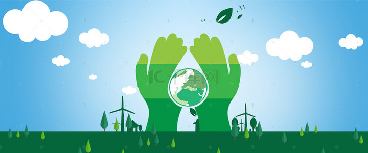节能减排绿色地球背景图片_6月5日世界环境日背景