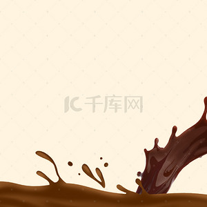 丝滑巧克力酱背景背景图片_甜品巧克力蛋糕主题食品主图