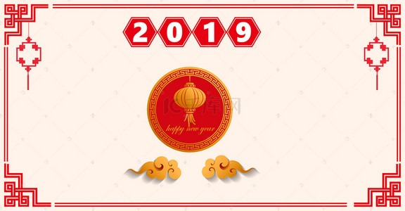 中国风新年边框背景