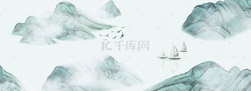 仙鹤banner背景图片_梦幻白云背景banner