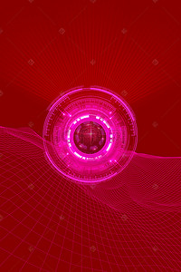 科技感5h背景图片_红色科技感PSD分层H5背景素材