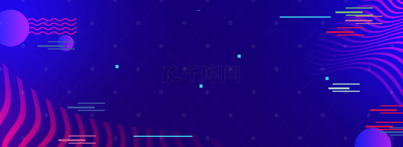 科技感商务线条艺术互联网蓝色banner