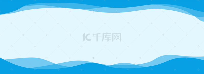 蓝色手绘海鲜banner海报背景