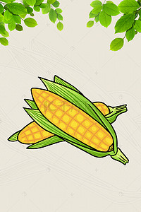 玉米有机蔬菜配送公司广告海报背景素材